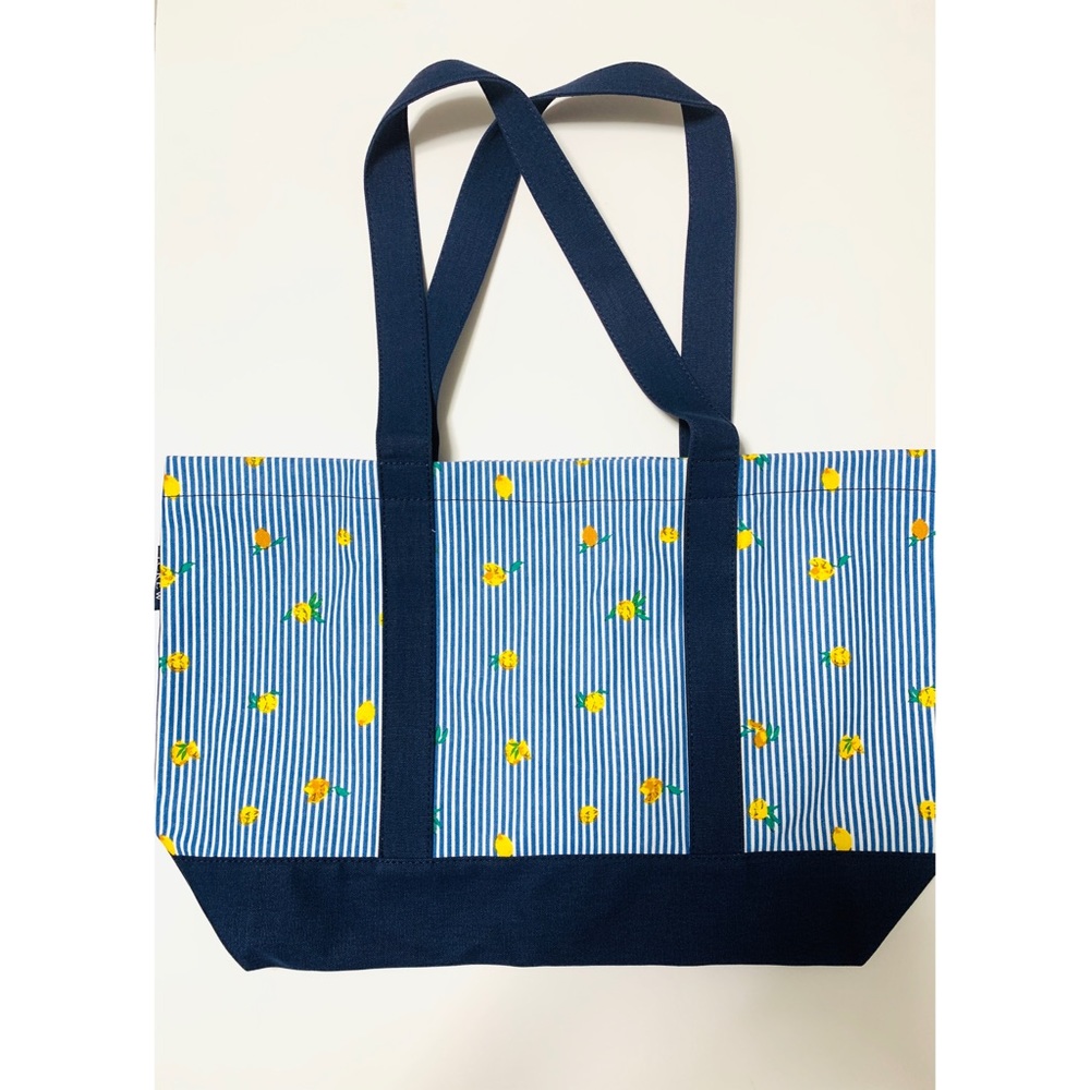J. Crew LEMON STRIPES Everyday Canvas Tote Bag - Picture 5 of 7